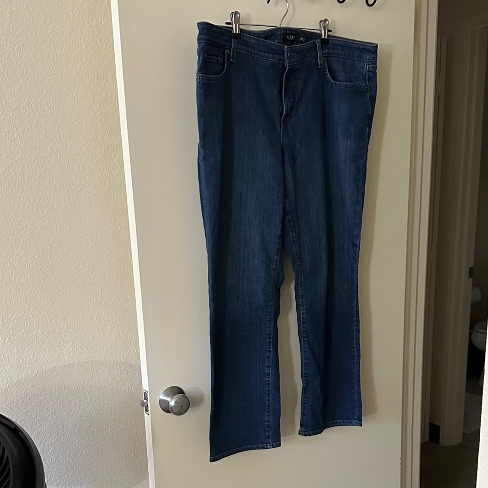 Lauren Ralph Lauren Blue Denim Bootcut Jeans with Contrast Stitching